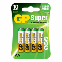 GP15A-2UE4   Pile alcaline AA GP Super (Carte de 4)