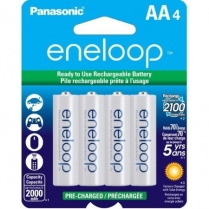 BK3MCCA4BA   AA Ni-MH 2000mAh Pre-Charged Rechargeable Batteries Panasonic Eneloop (Pkg of 4)