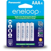 BK4MCCA4BA   AAA Ni-MH 800mAh Pre-Charged Rechargeable Batteries Panasonic Eneloop (Pkg of 4)