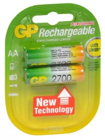 GP270AAHC2   PILE RECH NI-MH AA 2600MAH GP PK/2