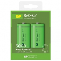 GP300CHCBE-2GBLA2    Rechargeable battery Ni-MH C 3000mAh GP (card of  2)