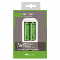 GPPB410USE210-2GBLA2   Charger Ni-MH AA/AAA 2 slots + 2 x AA batteries included