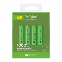 GP100AAAHCE-2EB4   AAA Ni-MH 950mAh Rechargeable Battery GP ReCyko (Pkg of 4)