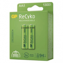 GP130AAHCE-2EB2   AA Ni-MH 1300mAh Rechargeable Battery GP ReCyko (Pkg of 2)