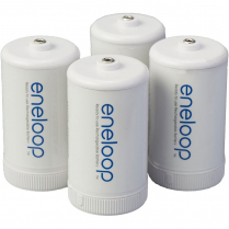 BQ-BS1E4SA   Eneloop &ldquo;D&rdquo; Size Spacers for use with Eneloop AA Battery Cells 4-Pack
