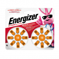 AZ13DP16   13 Hearing Aid Zinc-Air Battery Energizer (Pkg of 16) (Not Taxable)