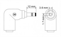 C30   Connector for LBAC/LBDC 12.0 x 3.6 x 1.7 mm