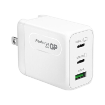GPGM3BW2PG-2GSB1  Wall Charger 2x USB-C 1x USB-A GaN 65W White