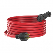 EC25058   Energizer All-Weather Extension Cord &ndash; 25&prime;, 30A Twist-Lock Male/3x 15A Female