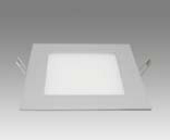 EWL-LEDPAN-SQ LED CARRE ARGENTE VERLS LE BAS 12V 3000K 200MM