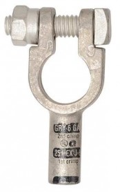 QC4006-005U   Quick Straight Clamp Connector 6 AWG Universal Crimp (Pack of 5)