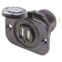 BS1018   12/24VDC 2USB CHARGER 5V 2.1A SCKT