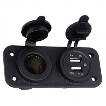 EWA-CON24N   12V Panel with 12V Outlet and Dual USB Ports