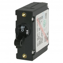 BS7220   A-Series Toggle Circuit Breaker - Single Pole 30A Black