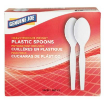 Spoon- Hvy Plastic White 100ct