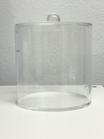 Plexi Q-Tip/Ball Holder with Lid 6 X6"
