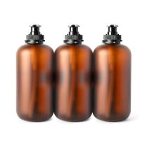 Club Champ PETG Boston Round Botl 900ml Frosted Amber 50/cs