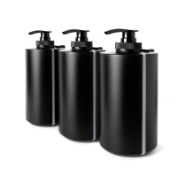 Club Champ PE Cylinder Bottle 900ml Black w Sight Line 50/cs