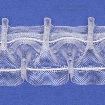 Aida 1:2.5 translucent shirring tape, smock pleat, 2" (50mm), 100 meter roll