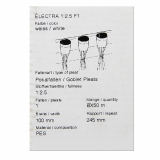 Electra 1:2.5 ruban 4" (100MM), plis Gobelet, blanc, rouleau de 50 m&egrave;tres