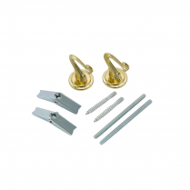 1" Brass curtain tie back hook, 2 per pack