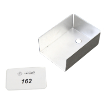 Arr&ecirc;t de bout pour rail, argent aluminium