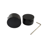 Embout simple pour tringle de 1⅛" (28mm), noir, rev&ecirc;tement par poudrage