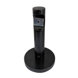 11cm wall bracket for 1⅛" (28mm) round profile channel rod, black, powder coated