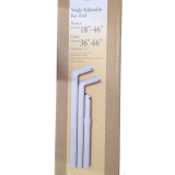 Single adjustable Lockseam bay rod, projects 2&frac12;", extends 18-46", Center 36-63"