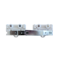 Master carrier, 8 wheels, steel arm zinc, for 1⅛" diam round channel rods (to be used with ball bearing carriers)