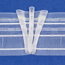 Adagio translucent shirring tape, pinch pleat, 2&frac34;" (70mm), 50 meter roll