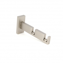 Square line rail curtain rod 6" double wall bracket