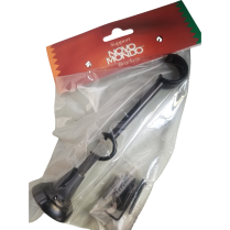 Double wall bracket, for 1⅛" (28mm) and &frac34;" (19mm) rods, black