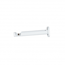 Support mural tubulaire de 6" pour p&ocirc;le "UX" de 1⅛" (28mm) de diam&egrave;tre, blanc brillant