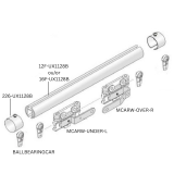 16mm ball bearing carrier, for 1⅛" diameter round channel rod