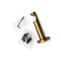 3.6" Tubular wall bracket, for poles of 1⅛" (28mm) in diameter, matt gold