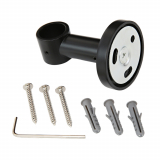 Tubular ceiling bracket for &frac34;" (19mm) diameter rods, black