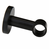 Tubular ceiling bracket for &frac34;" (19mm) diameter rods, black