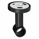 Tubular ceiling bracket for &frac34;" (19mm) diameter rods, black