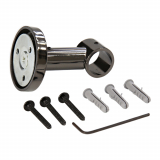 Tubular ceiling bracket for &frac34;" (19mm) diameter rods, black nickel