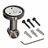 Tubular ceiling bracket for &frac34;" (19mm) diameter rods, black nickel