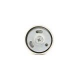 Support de plafond tubulaire pour p&ocirc;le de &frac34;" (19mm) de diam&egrave;tre, argent satin&eacute;