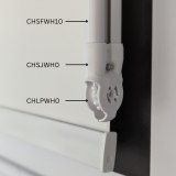 Wall joint for roman blind safety shield chain shroud, white