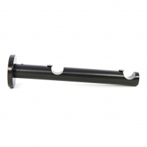 Double tubular wall bracket, for &frac34;" (19mm) rods. Wall to opening 3", opening to opening 4&frac12;", antique brass