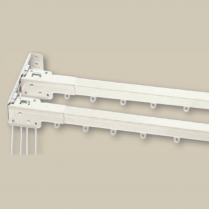 Super heavy duty adjustable double traverse rod