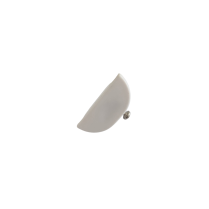 ES Endcap short with screw, for one-way draw curtain white