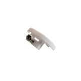 Embout court ES avec vis pour rail DS, pour rideaux unidirectionnels, blanc