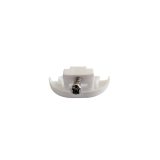 Embout court ES avec vis pour rail DS, pour rideaux unidirectionnels, blanc