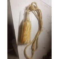 7" Cord tie back with tassel, multi color gold