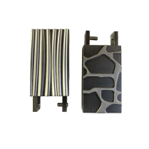 The Embossed Stone Wall finial, satin nickel